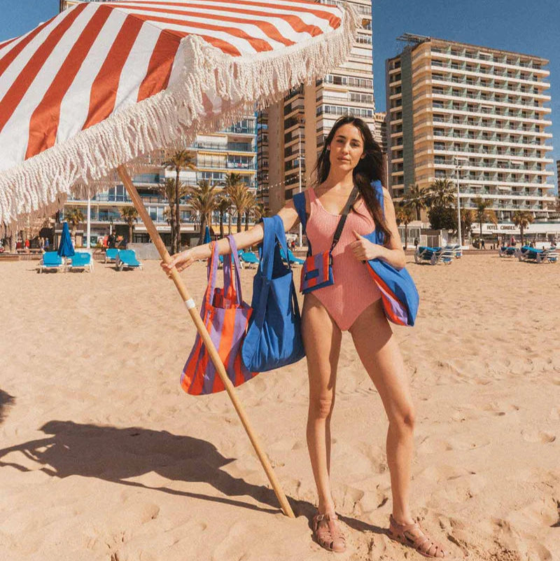 Tasche Notabag | Red/Purple Stripes