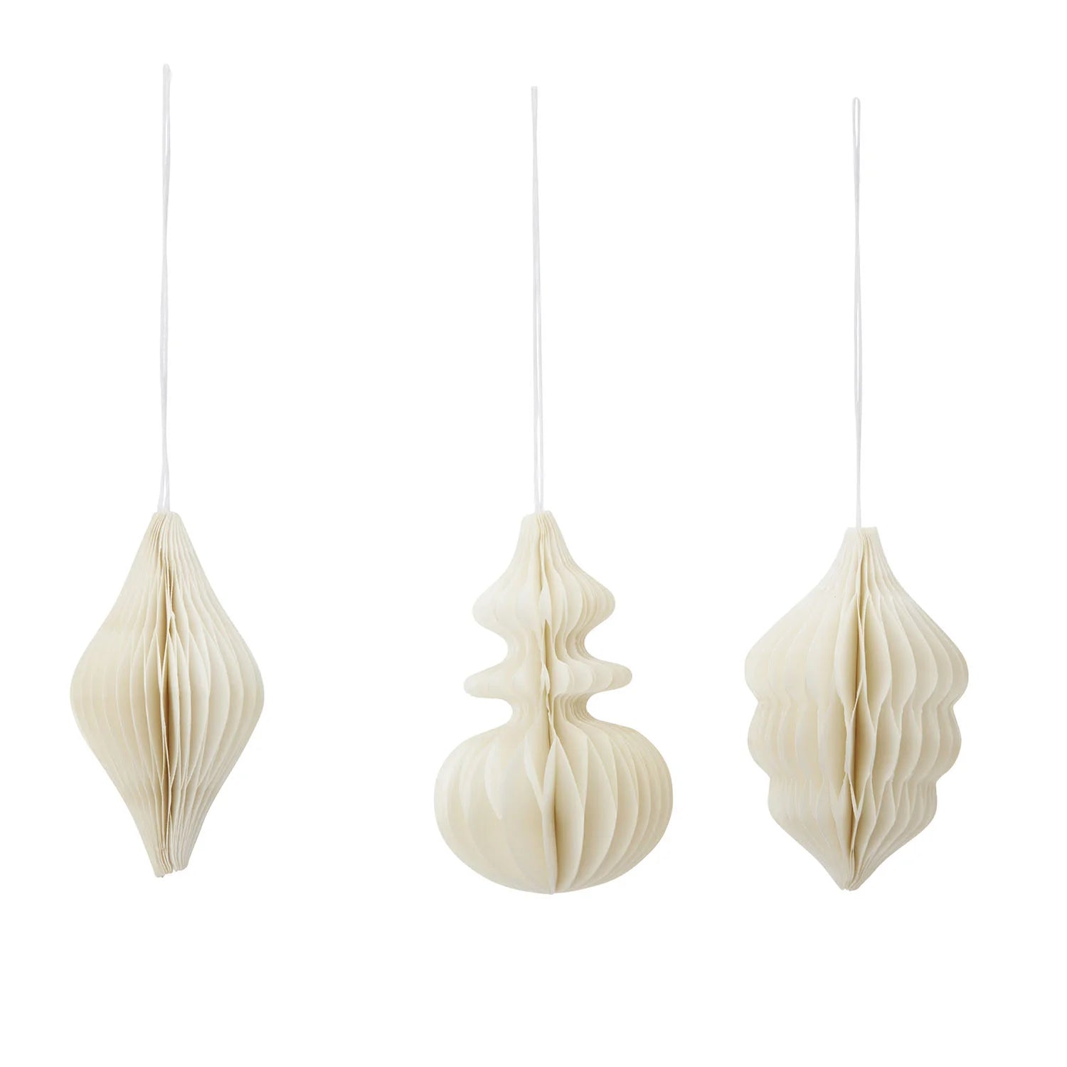 Wabenanhänger Isaz Heather | Creme 3er Set