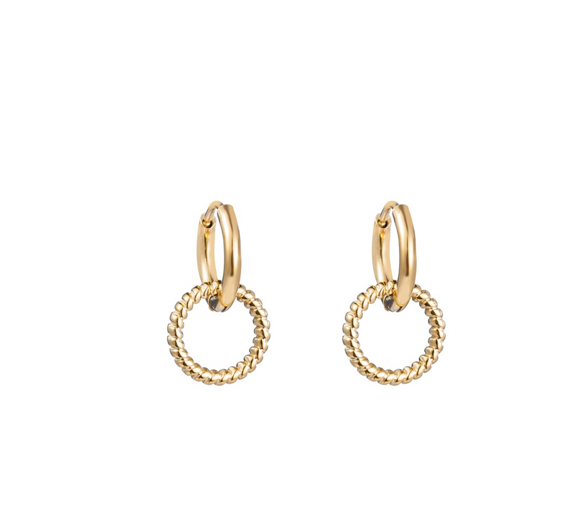TWISTED CIRCLE HOOPS - Ohrringe - Silber