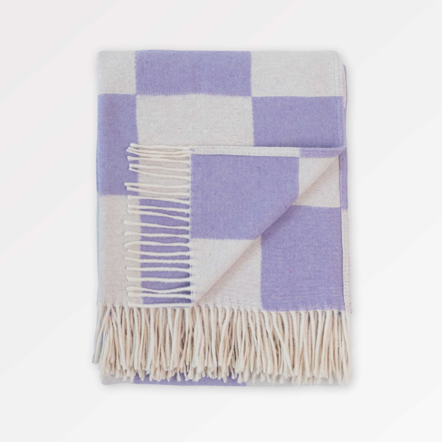 Kuscheldecke | Checks Lavendel