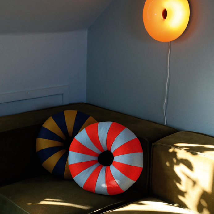 Float Pillow | Dark Blue/Ochre
