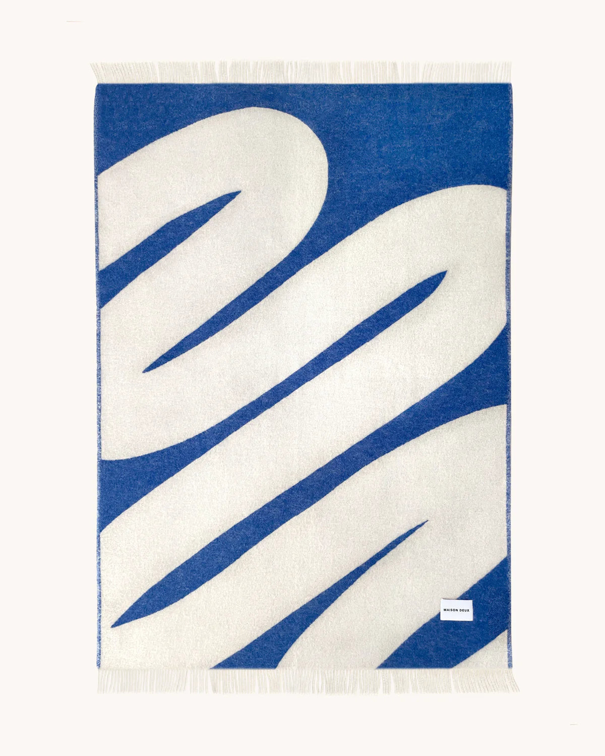 Wolldecke | Swirl Blanket cobalt blue/white