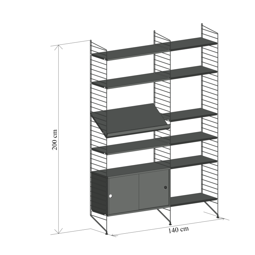 String Furniture | Regal Wohnzimmer H