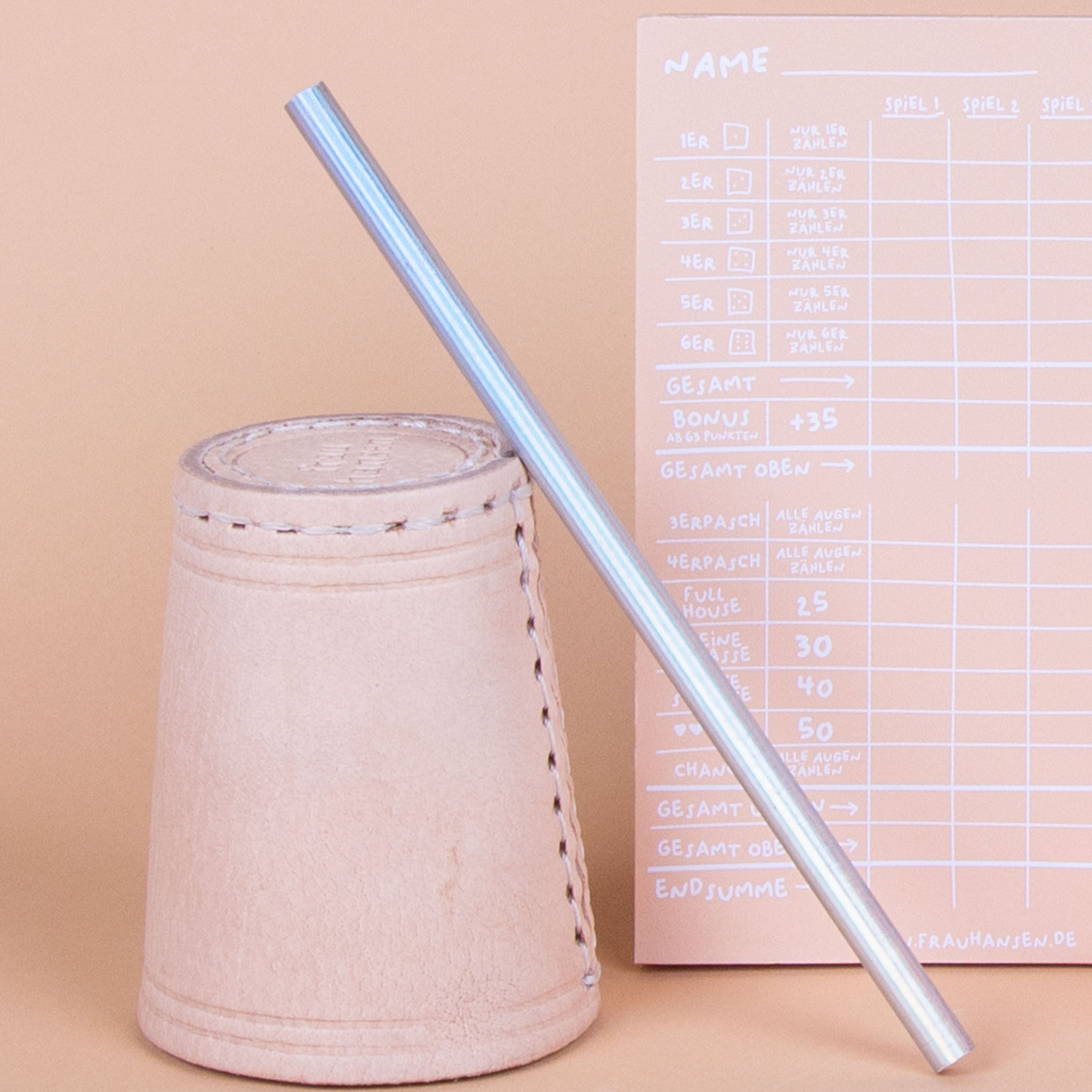 Würfelspiel | Peach 5er Set