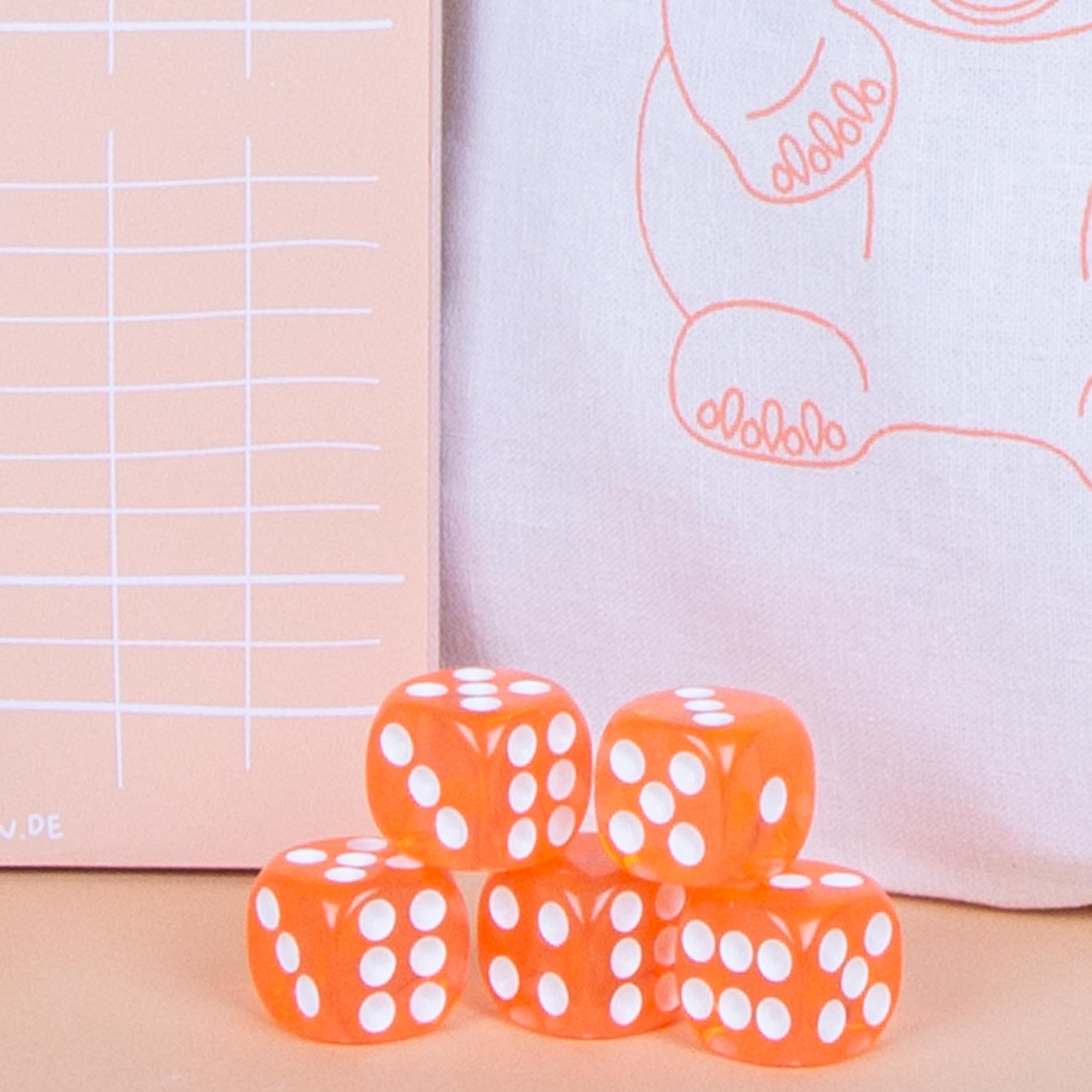 Würfelspiel | Peach 5er Set