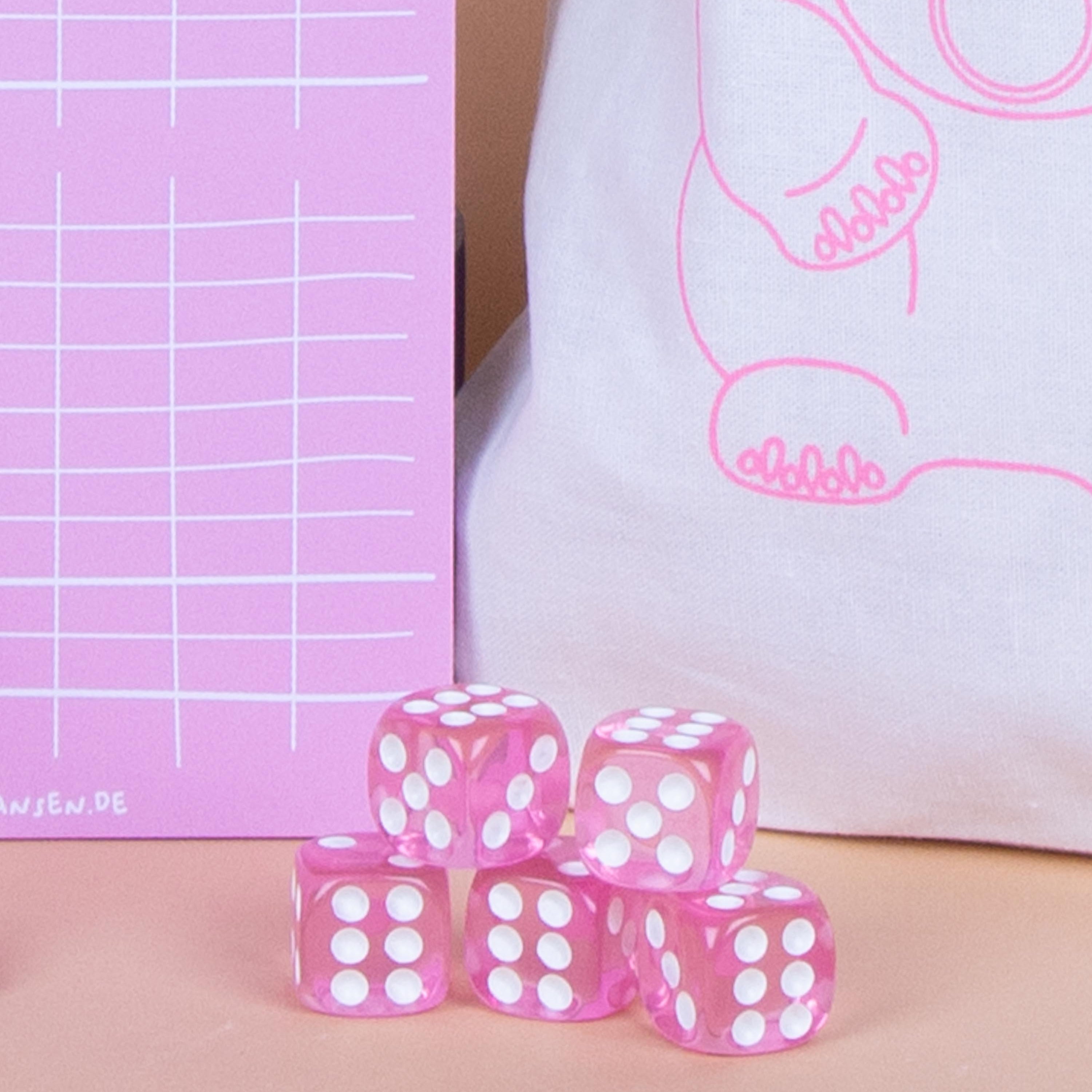 Würfelspiel | Rosa 5er Set