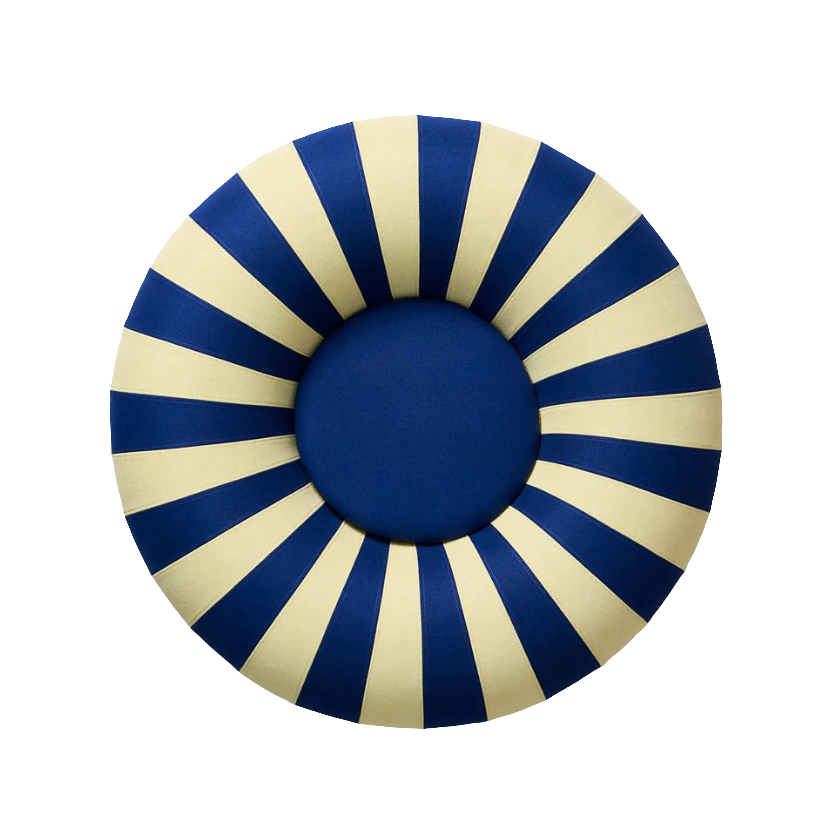 Pouf Float | mittel dunkelblau/gelb