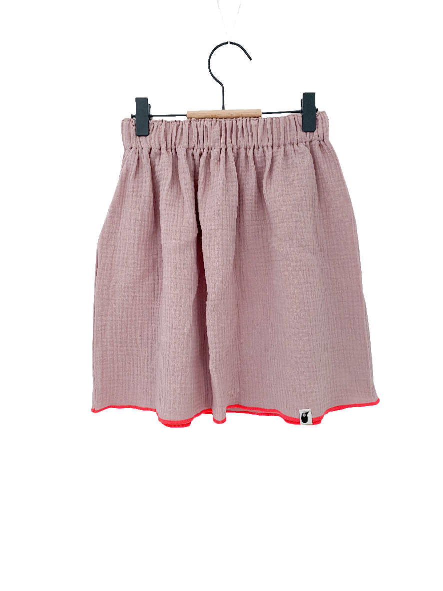 Kids Rock Musselin | altrose/neonpink
