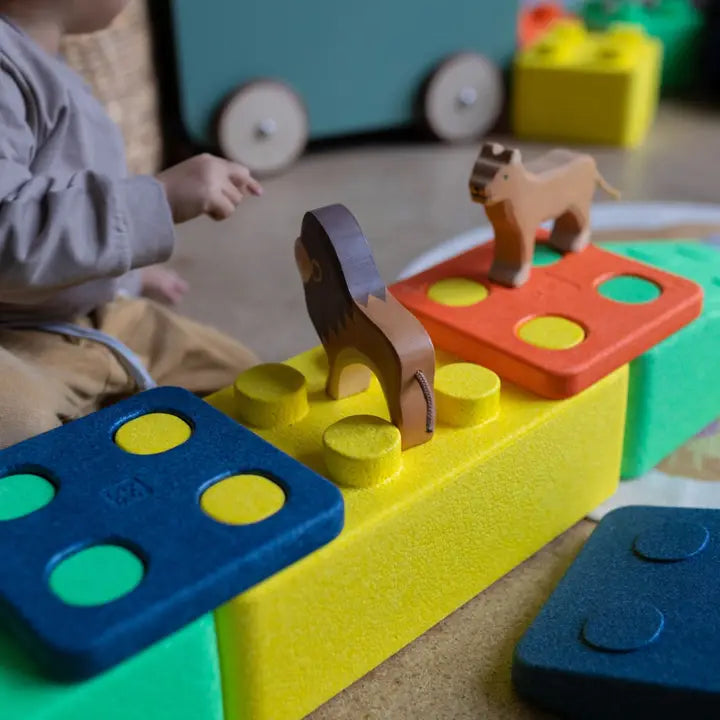 Bausteine Monokrom | 6 Teile Blau