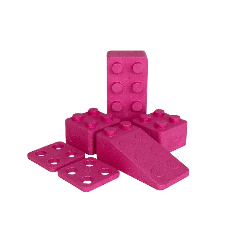 Bausteine Monokrom | 6 Teile Pink