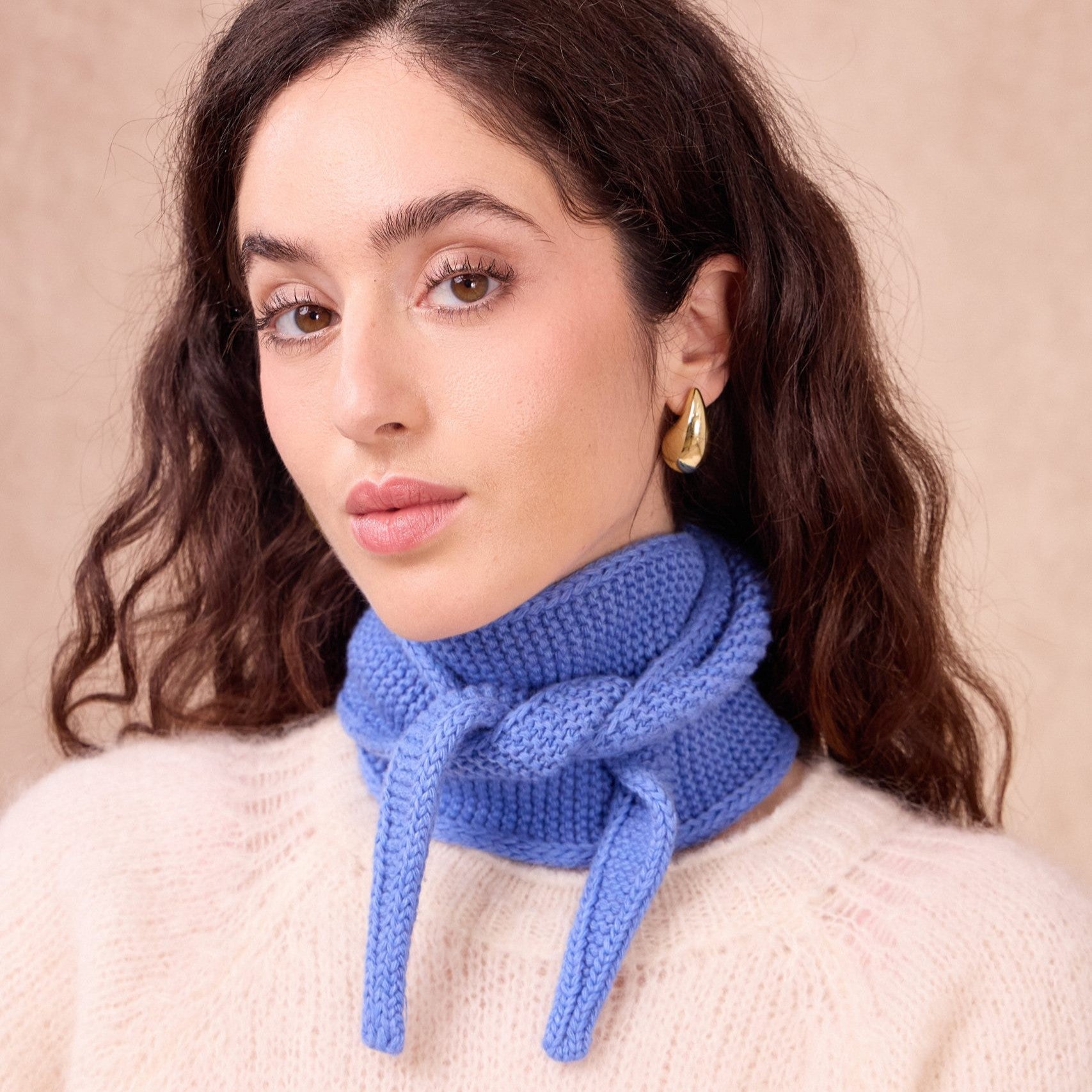 Strickschal Écharpe Sophie | Bleu Ciel