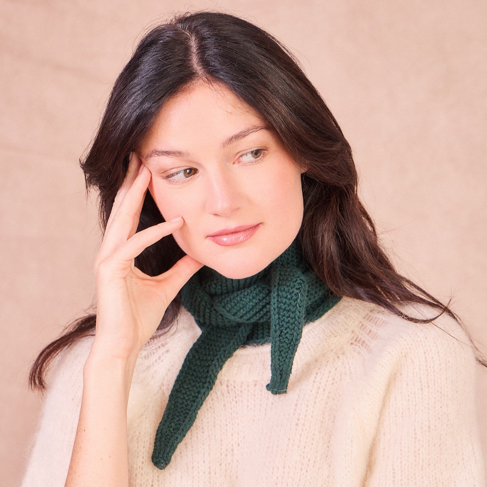 Strickschal Écharpe Sophie | Vert Foncé