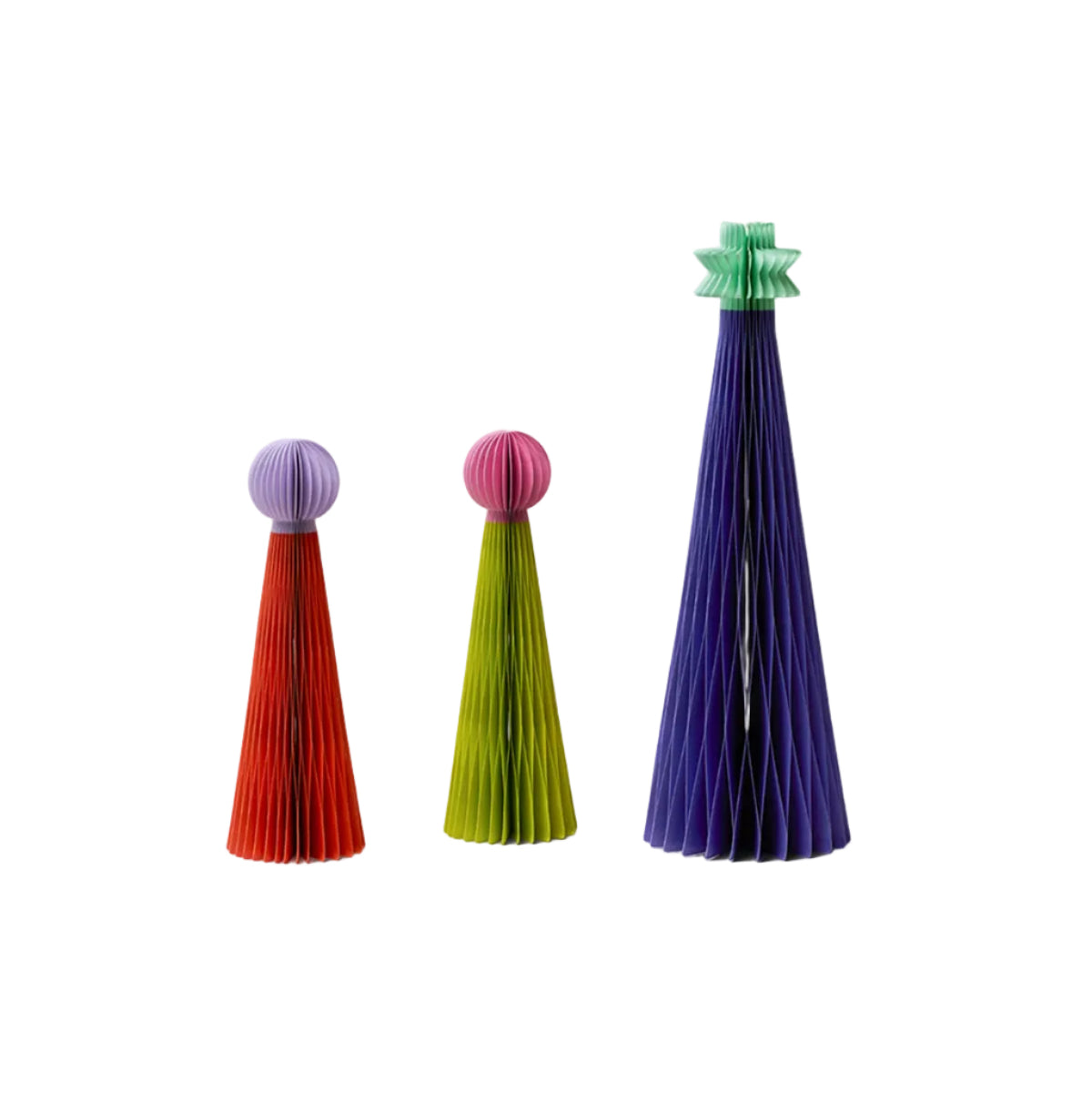 Wabentannen 3er Set | Christmas Trees