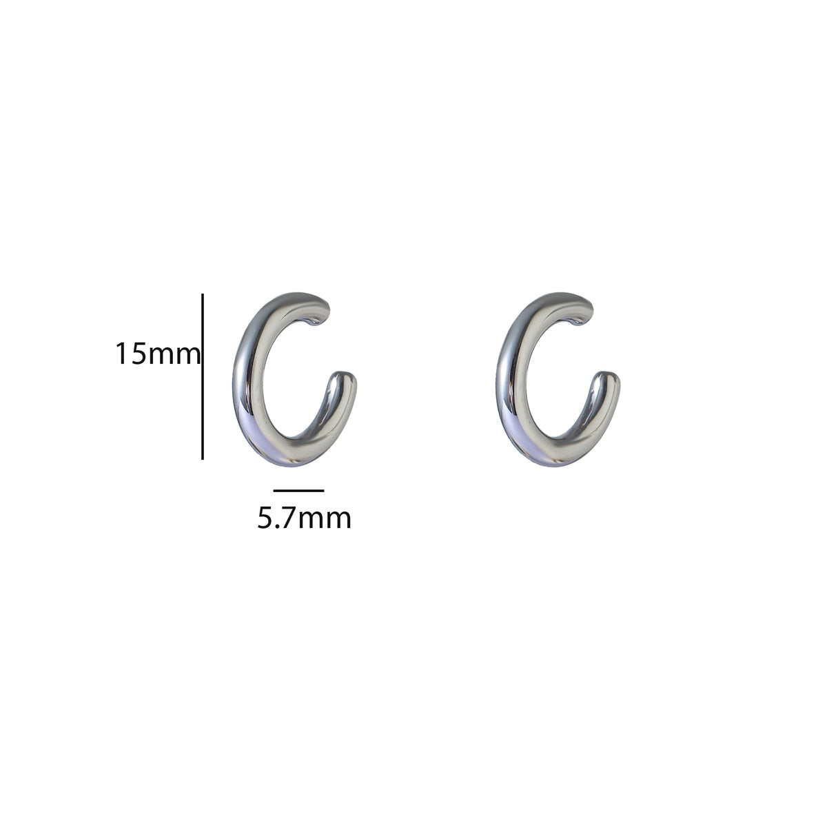 Earcuff | Smooth Round Silber