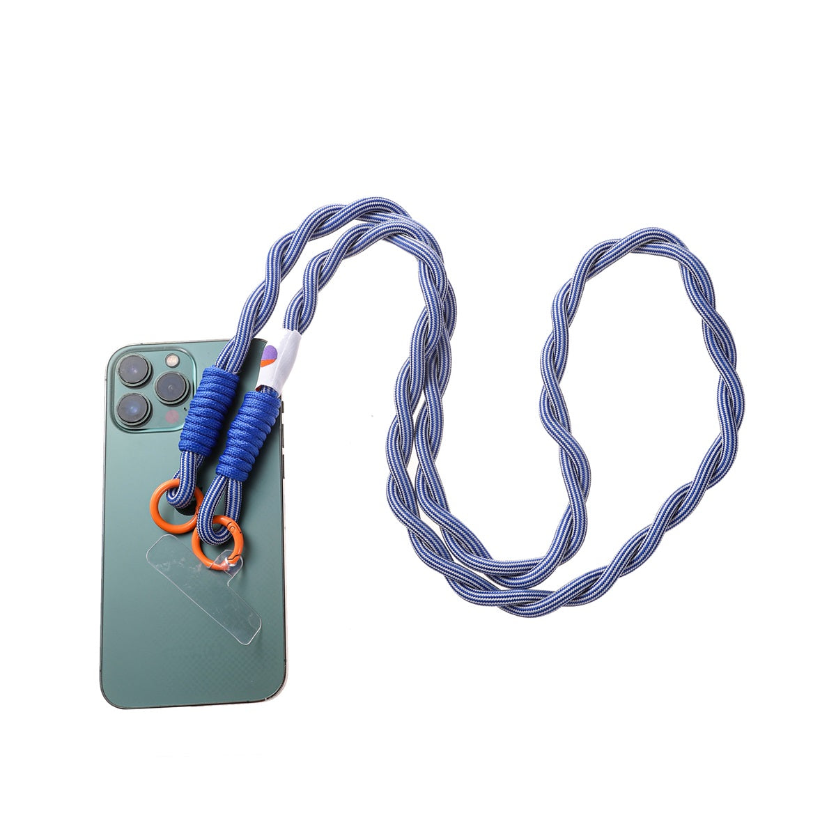 Handykette Long Twirl | Blau gestreift