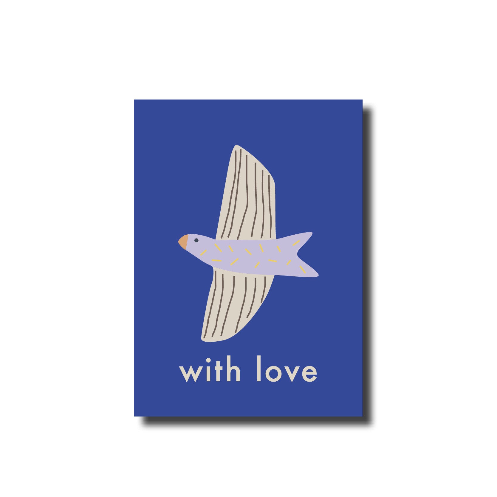 Postkarte | With Love Blue Bird