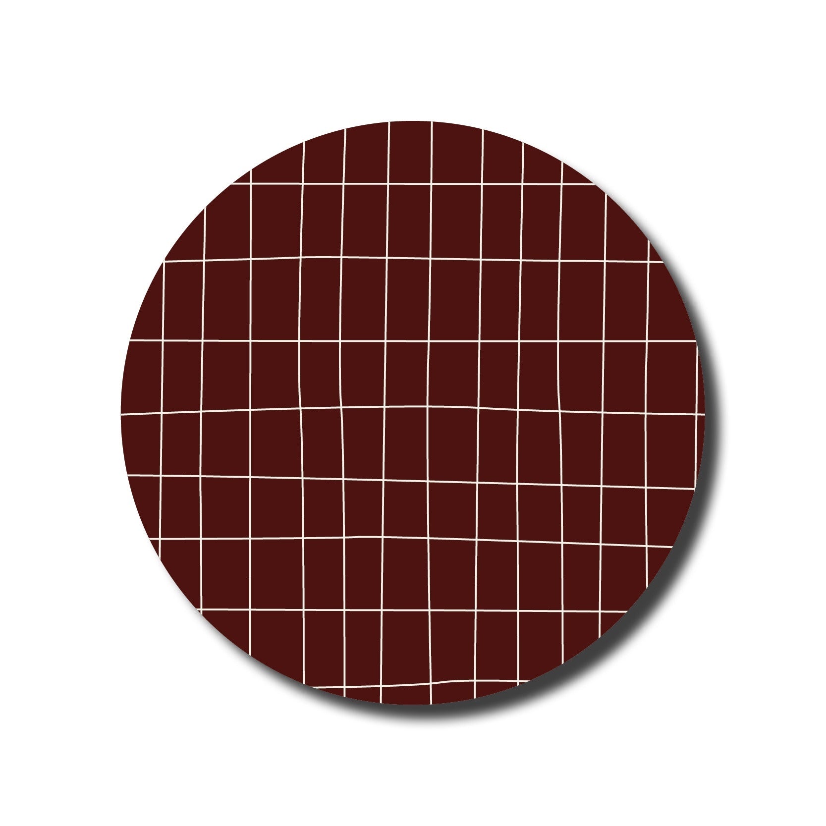 Untersetzer Checkered | Aubergine/Weiß