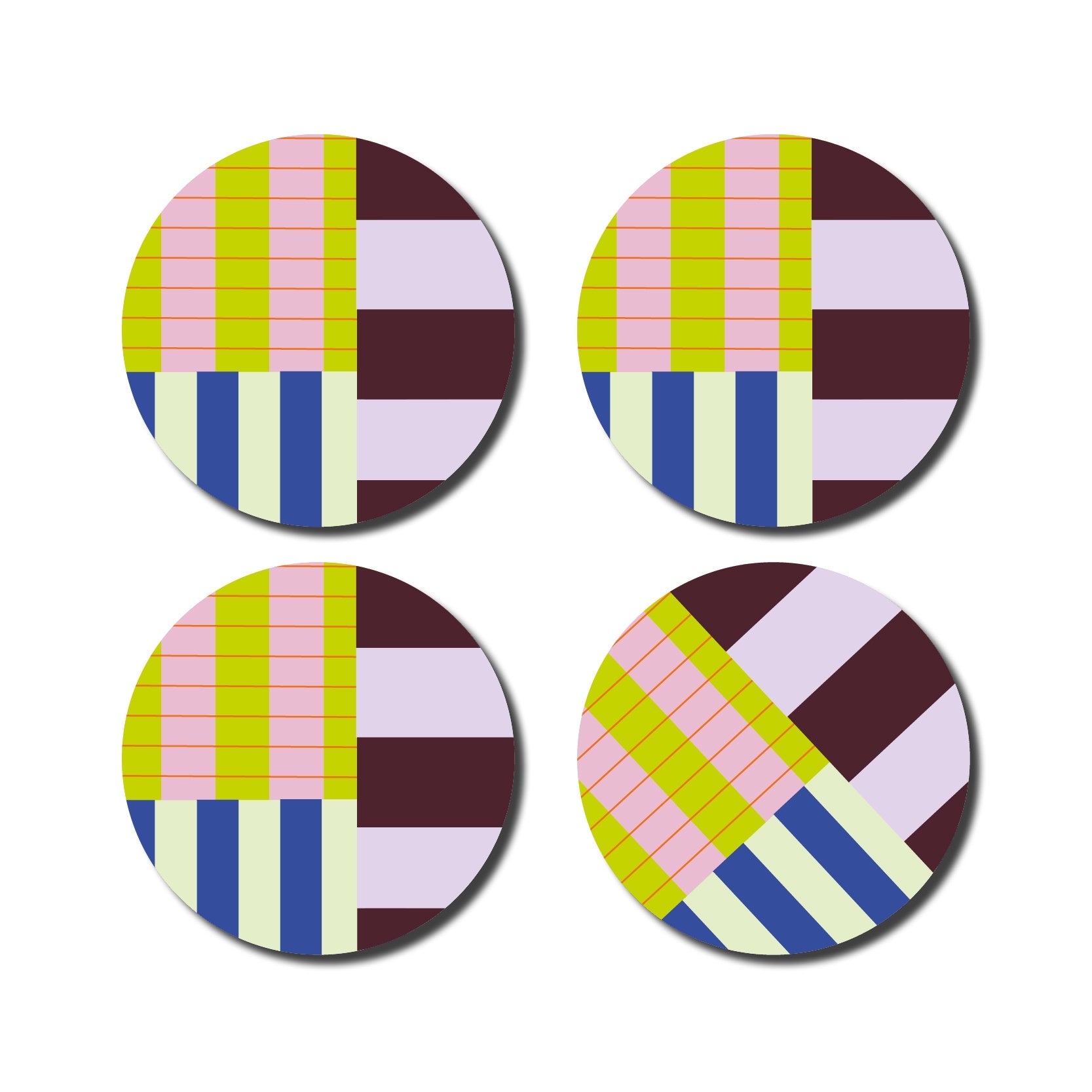 Untersetzer | Striped Colorful 02