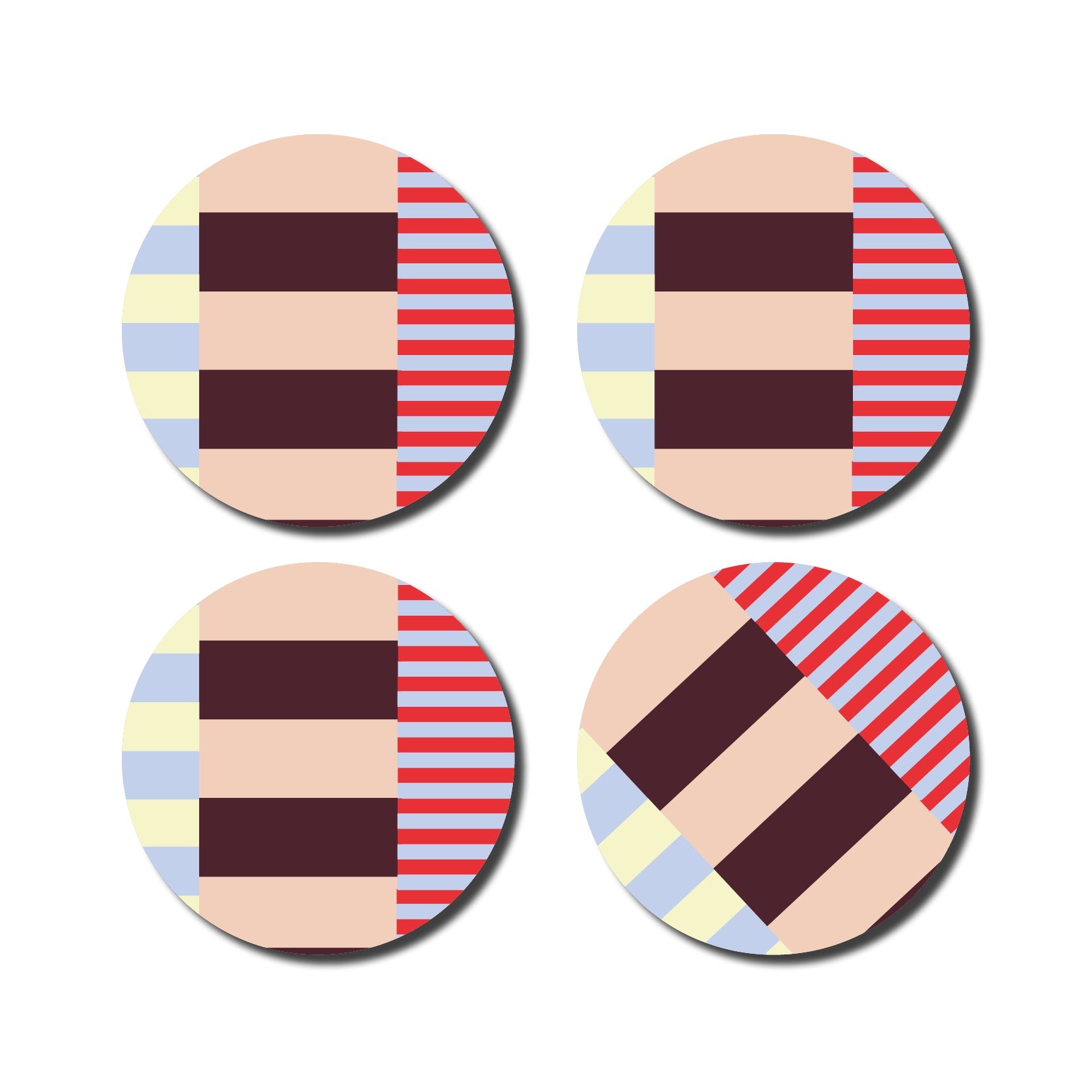 Untersetzer | Striped Colorful 03