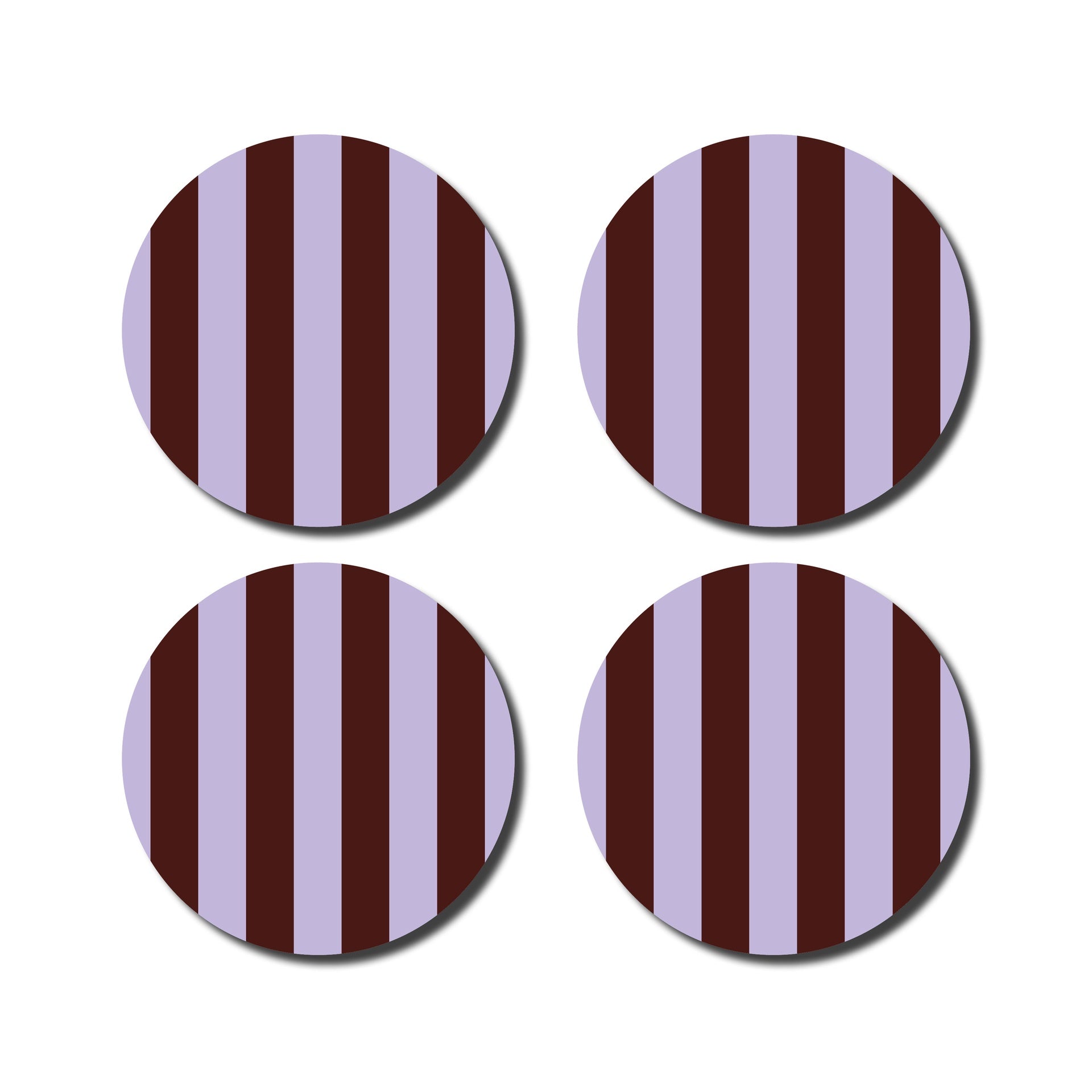 Untersetzer Striped | Lila/Aubergine