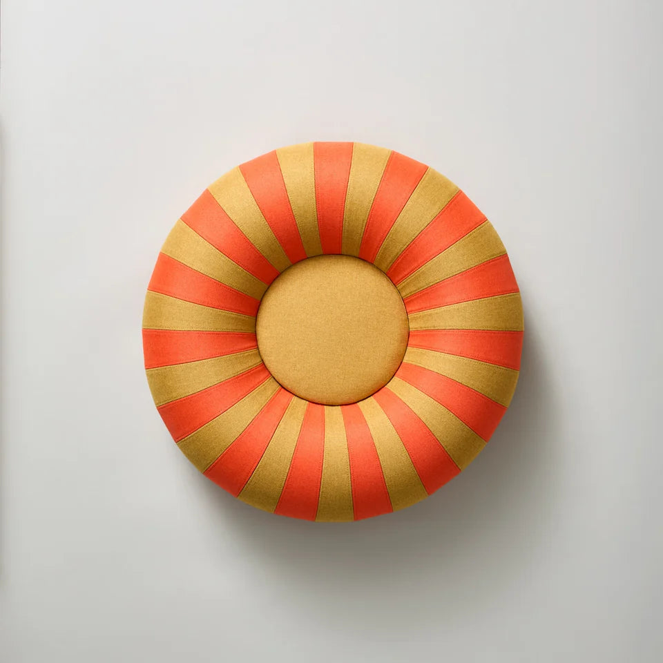 Pouf | Float klein | ocker/rot