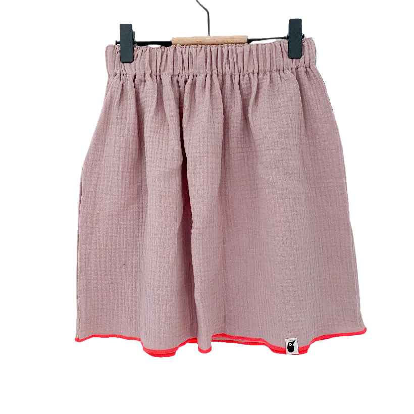 Kids Musselin Rock | Altrosa/Neonpink