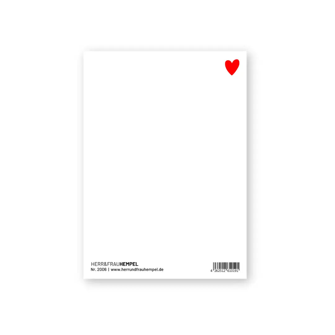 Postkarte aus Holzschliffpappe | LIEBE