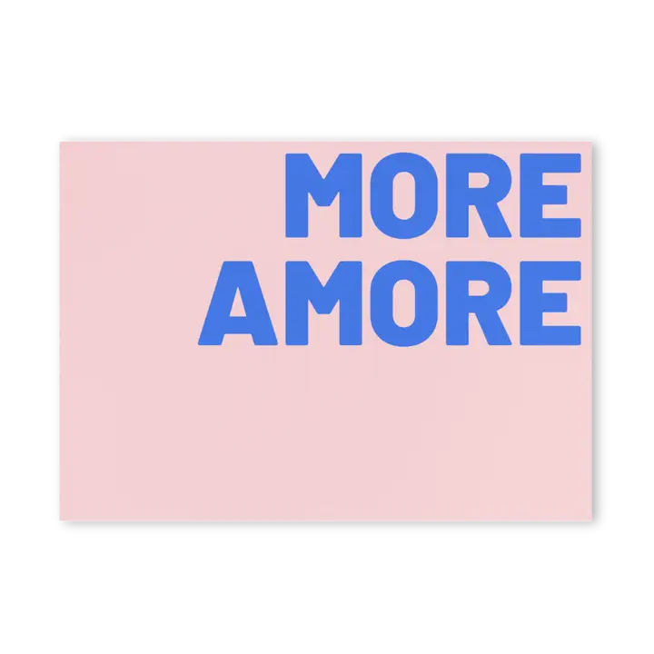 Postkarte aus Holzschliffpappe | MORE AMORE