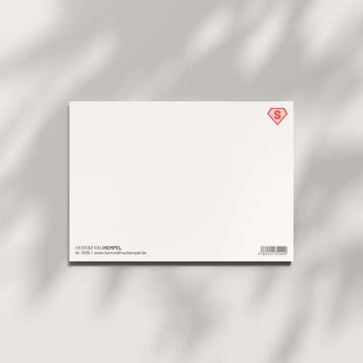 Postkarte aus Holzschliffpappe | SUPERMAMA