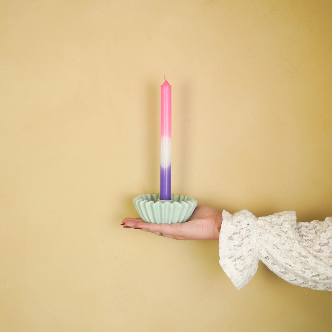 Kerzenhalter Plissee | Minze