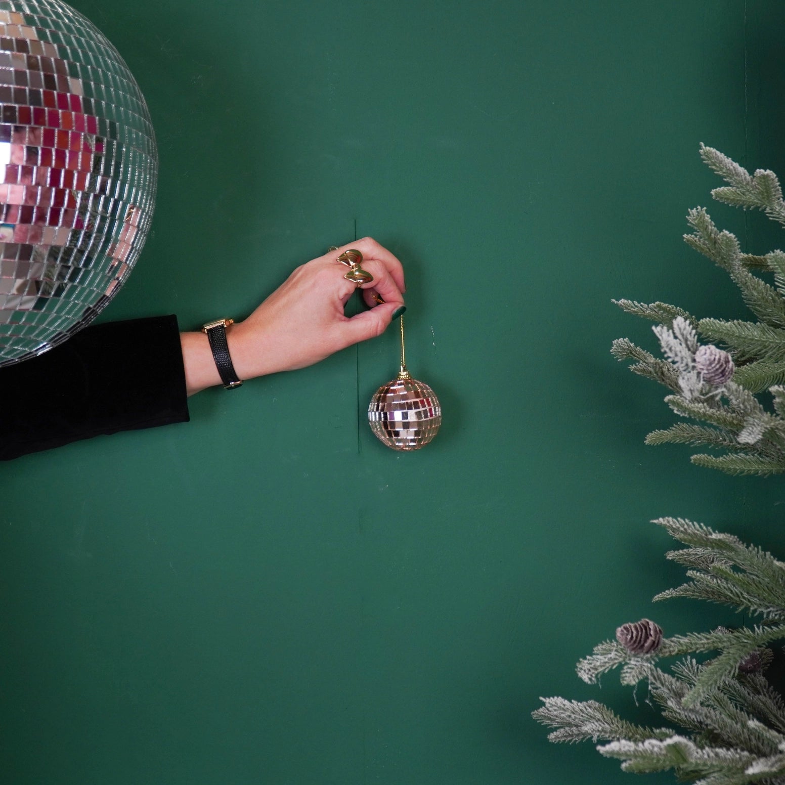 Weihnachtskugel | Discokugel Gold