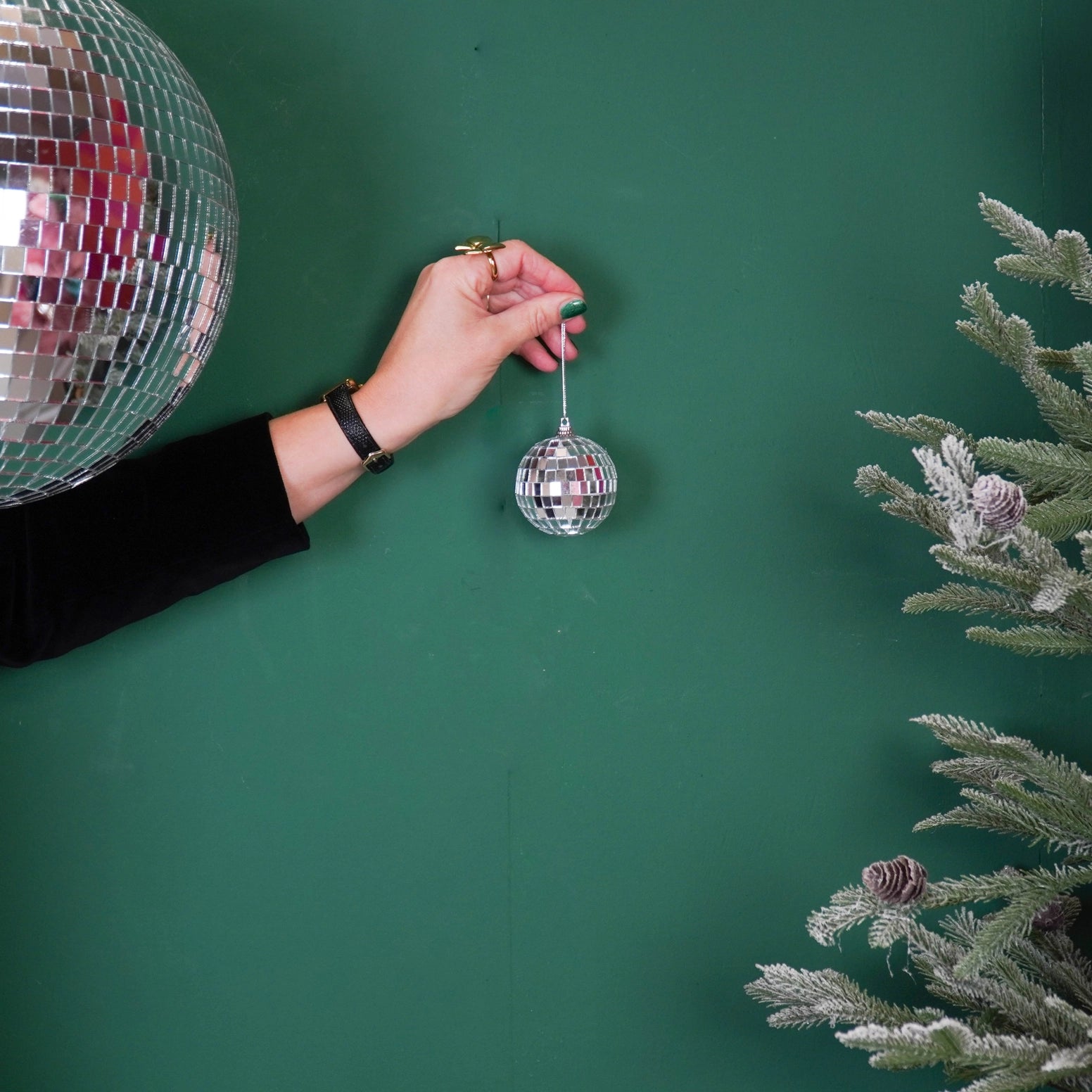 Weihnachtskugel | Discokugel Silber