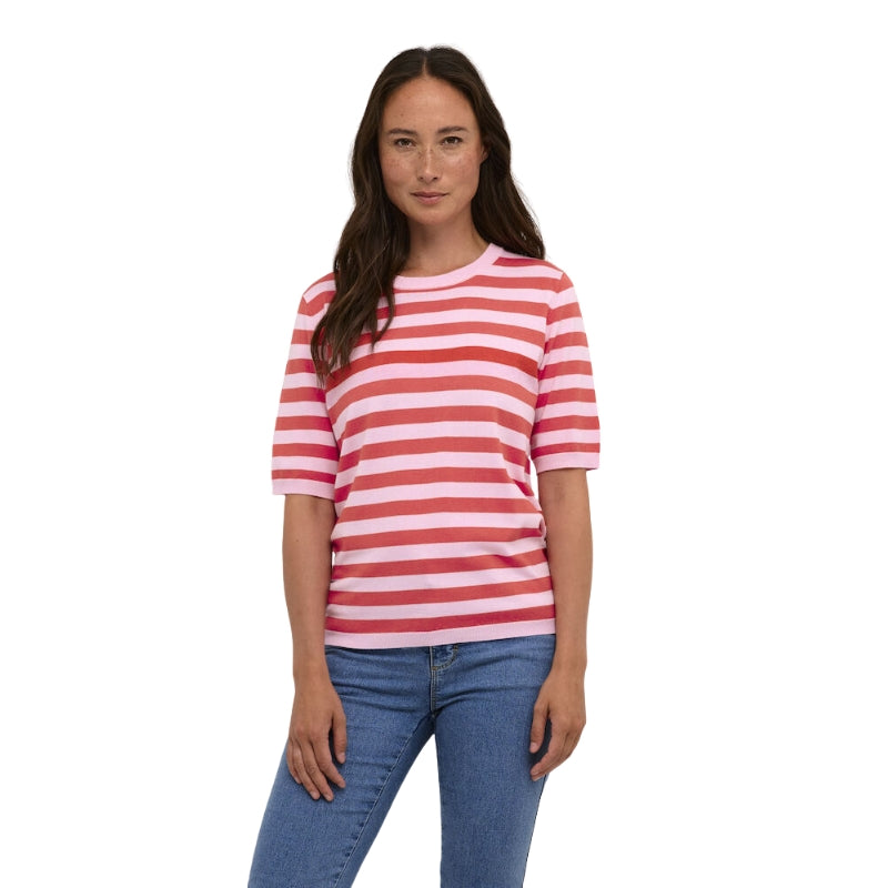 T-Shirt KAlizza | Knit Striped Pink