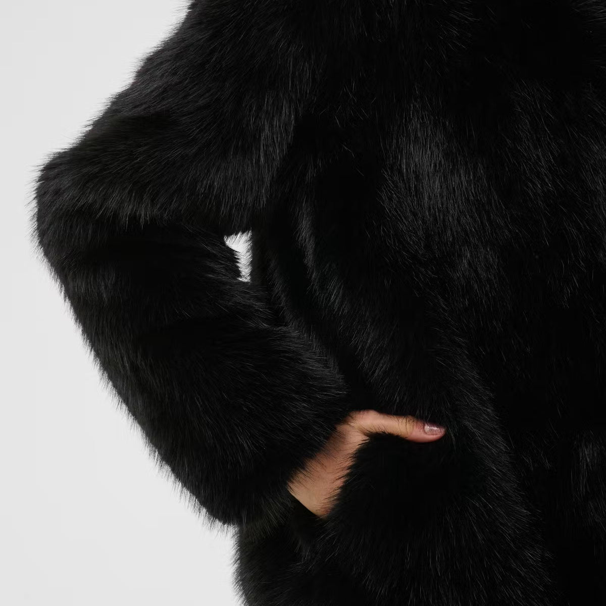 Kunstfelljacke KAmadi | Black Deep
