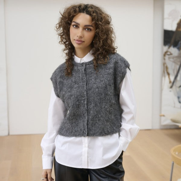 Strickweste KAjordan | Dark Grey Melange