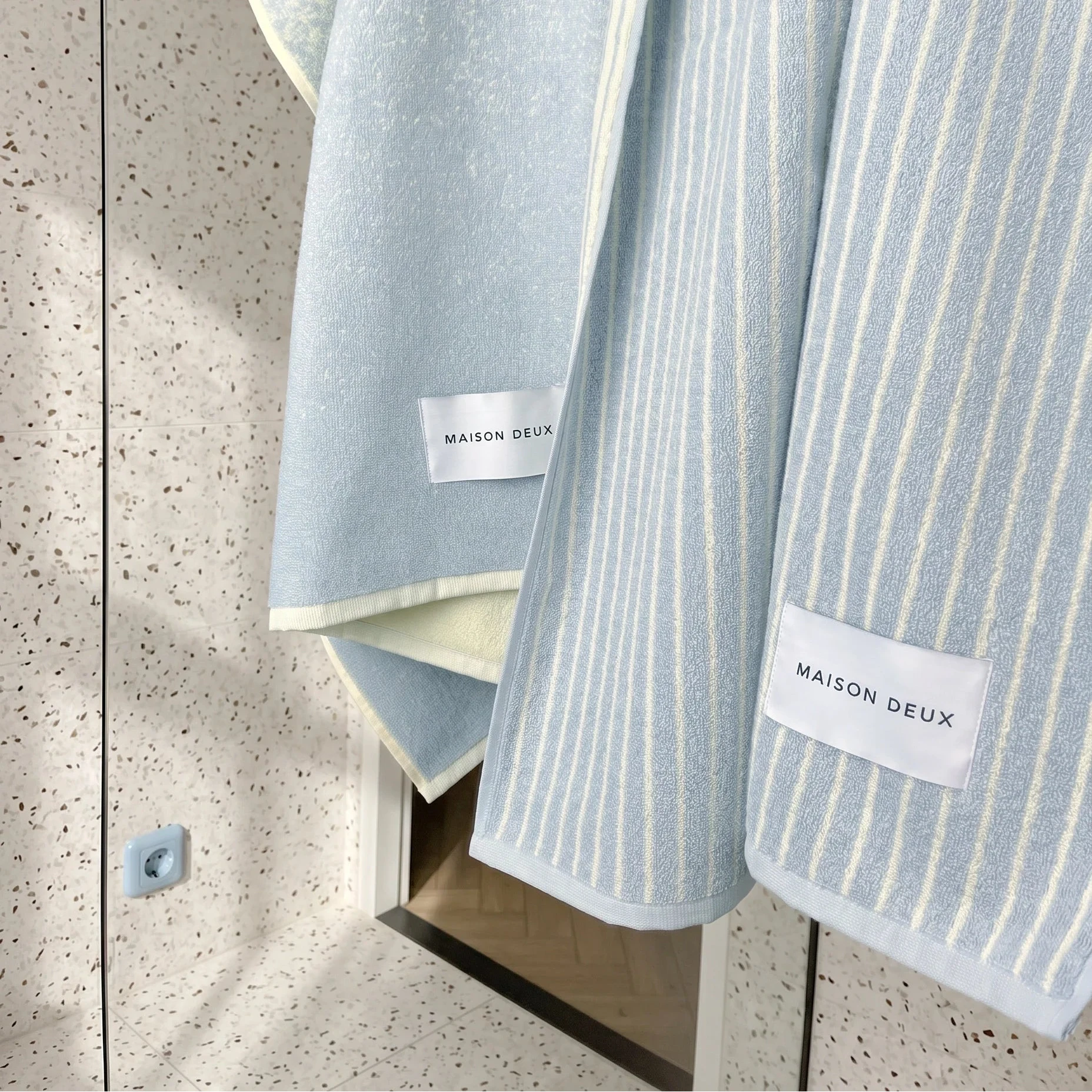 Gästehandtuch Gradient | Blau & Buttergelb