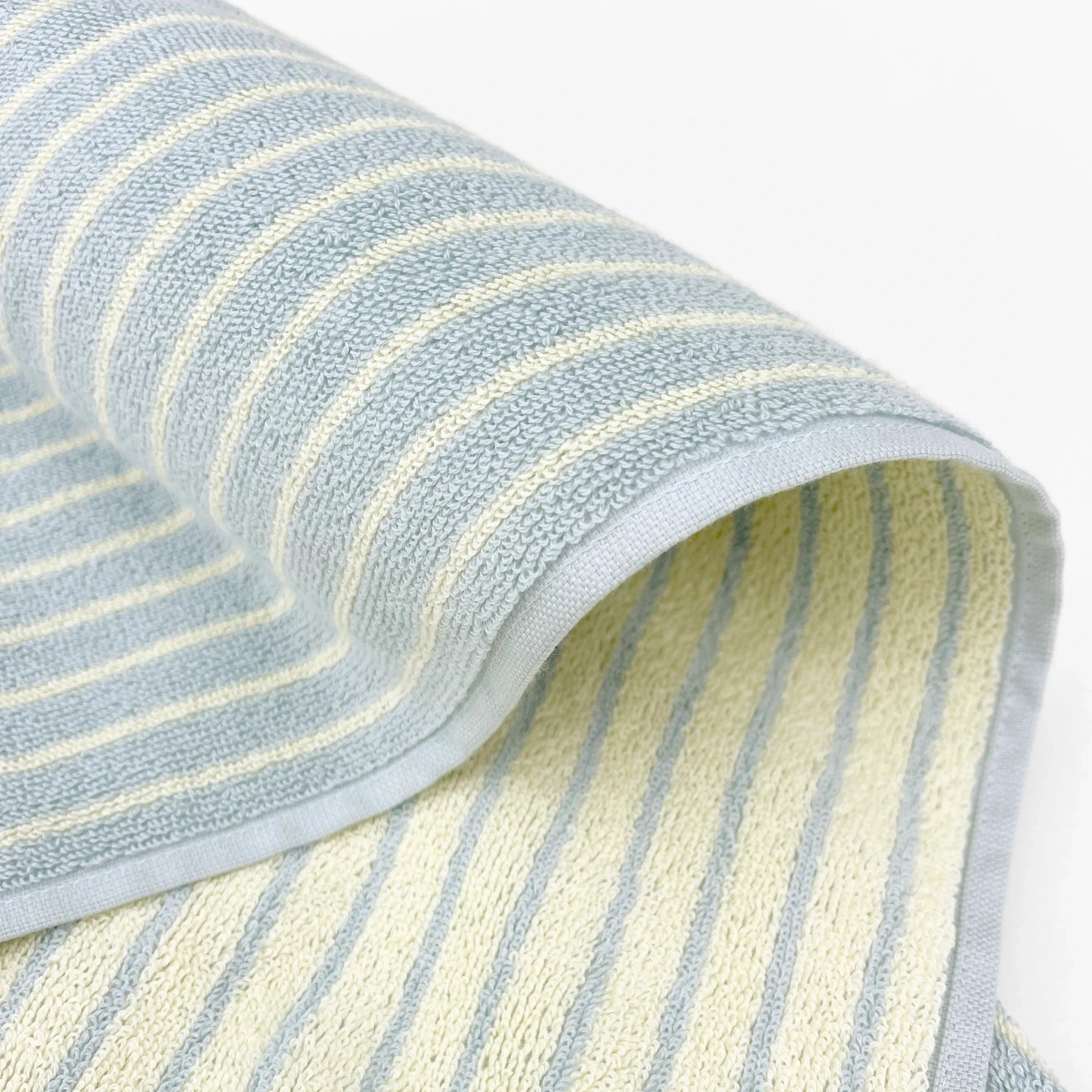 Gästehandtuch Stripes | Hellblau & Buttergelb