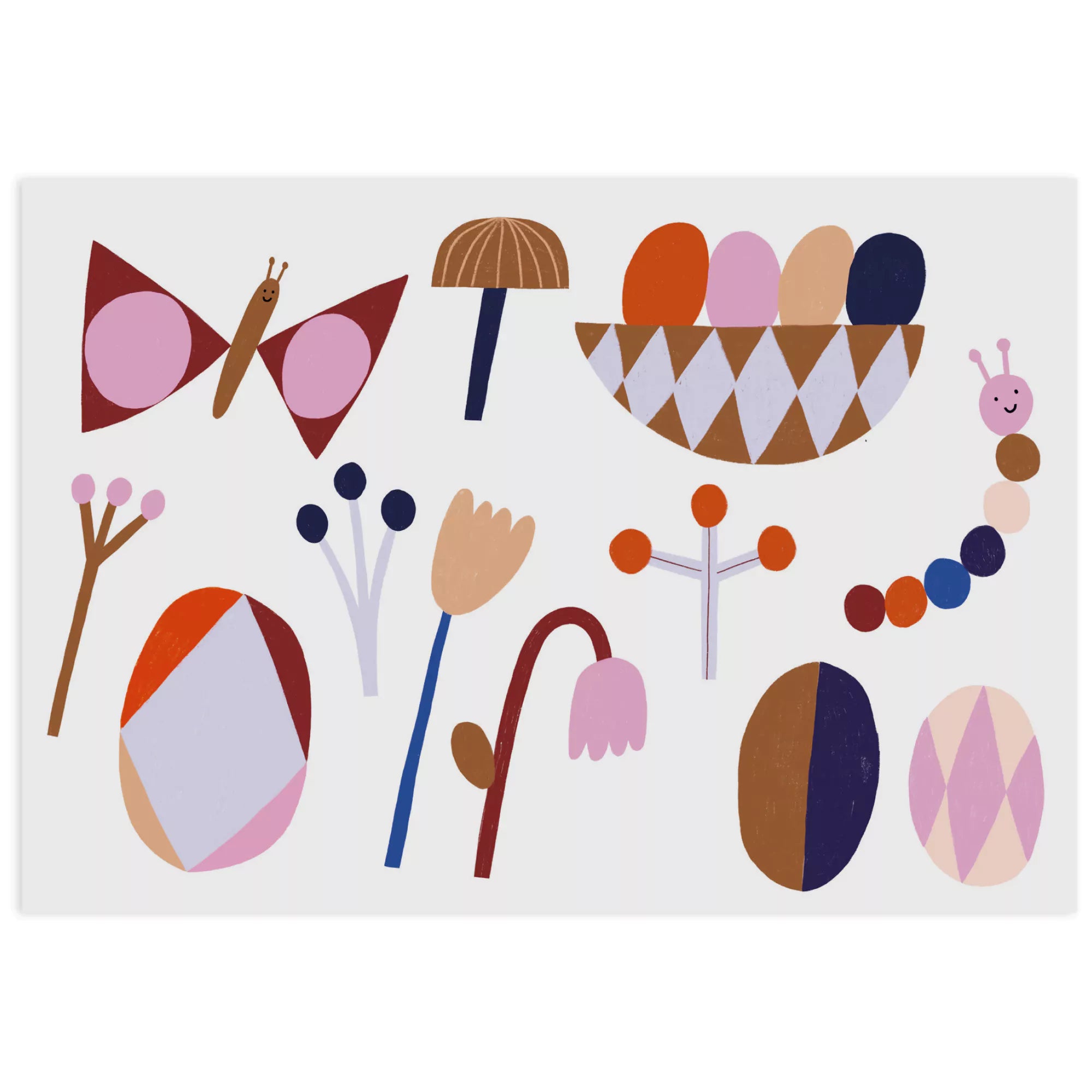 Postkarte aus Holzschliffpappe | Oster-Strauß