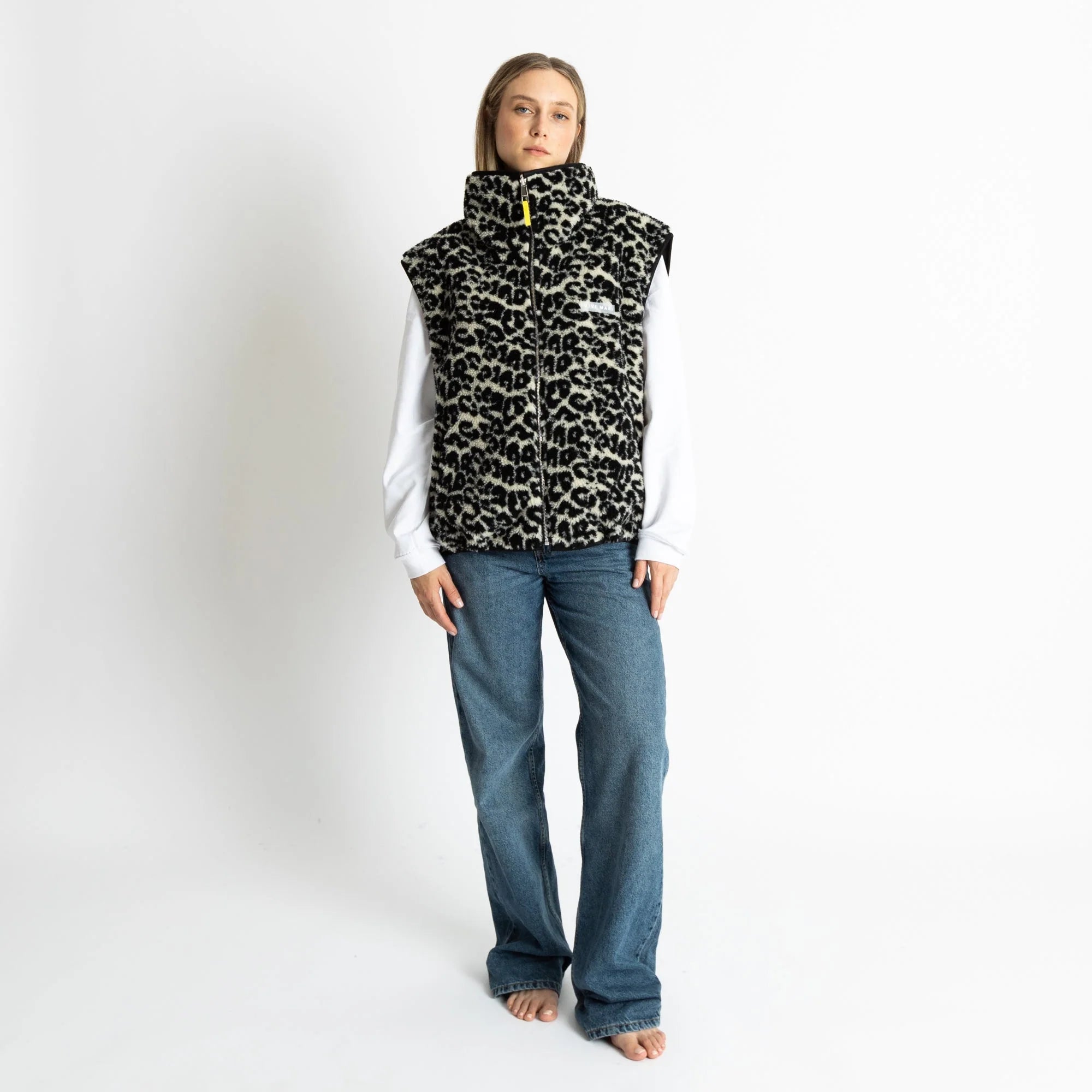 Reversible Bomber Weste | black leo/black sand