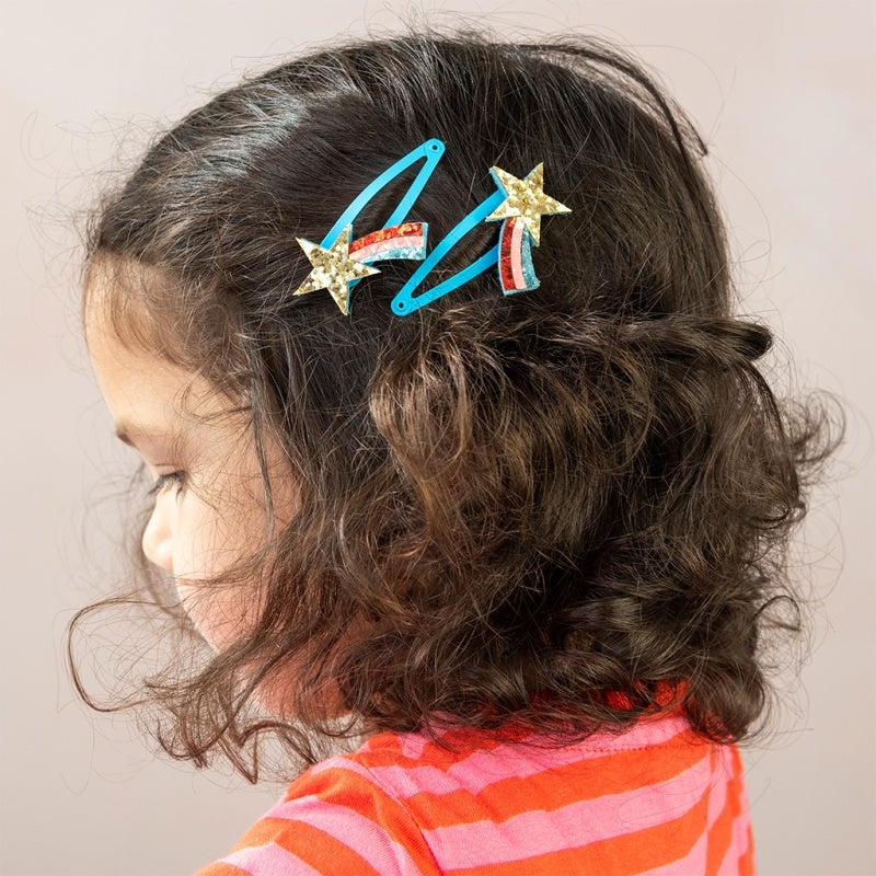 Glitzer-Haarspangen | Shooting Star 2er-Set
