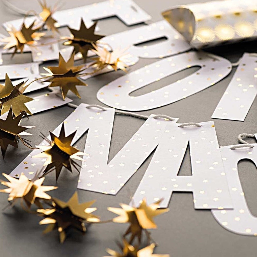 Girlande Sterne | Gold 1,3m