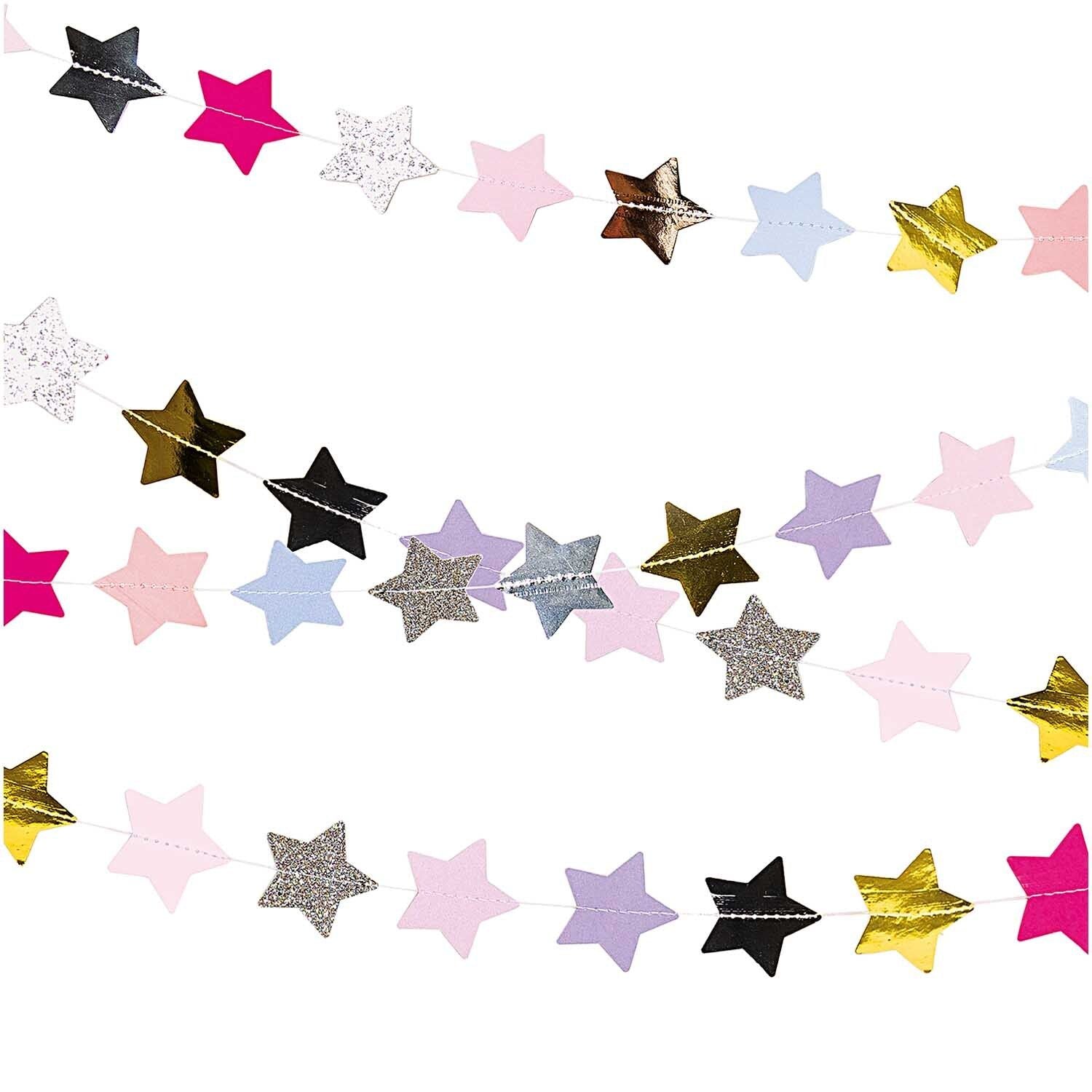 Girlande Sterne | Pastell 2m