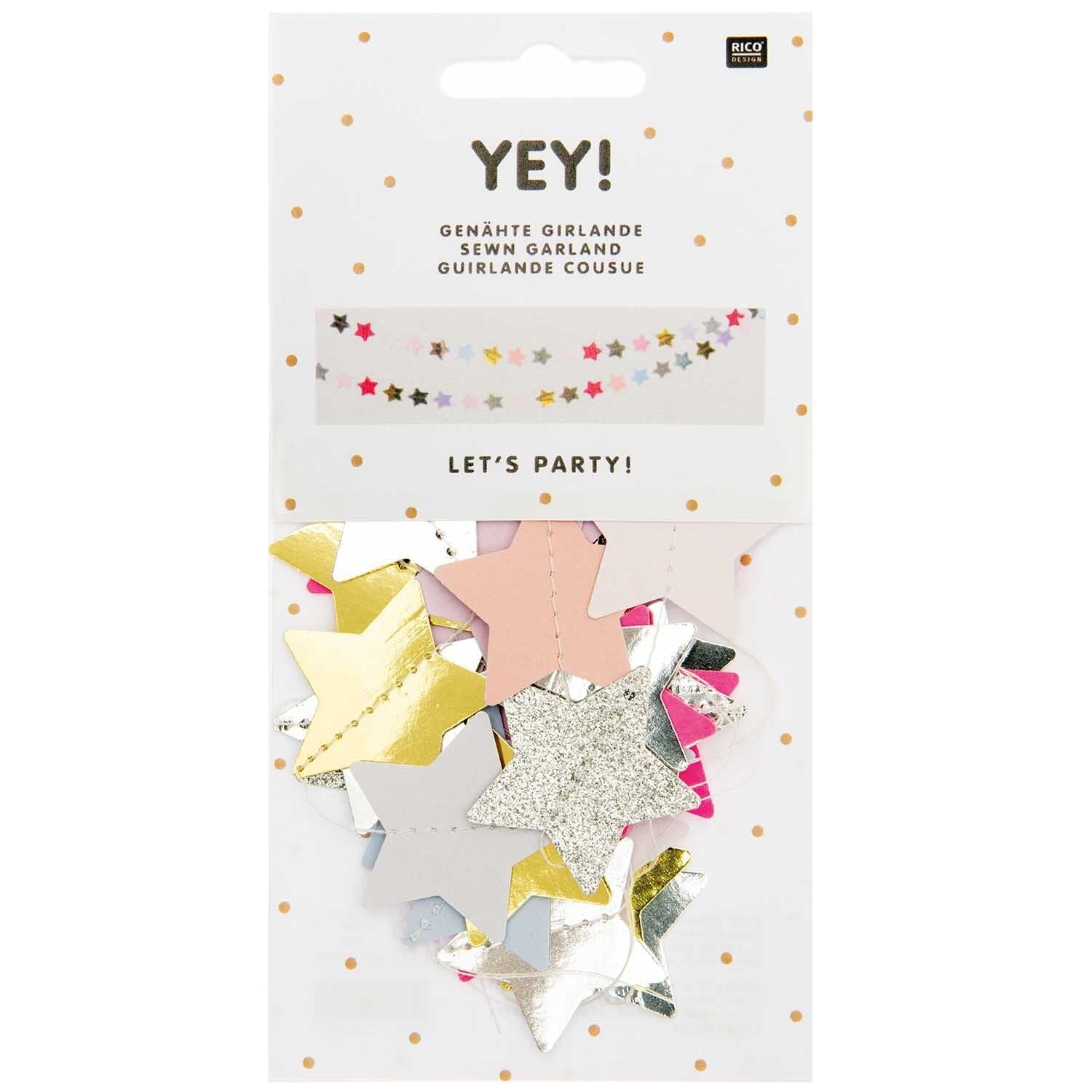 Girlande Sterne | Pastell 2m