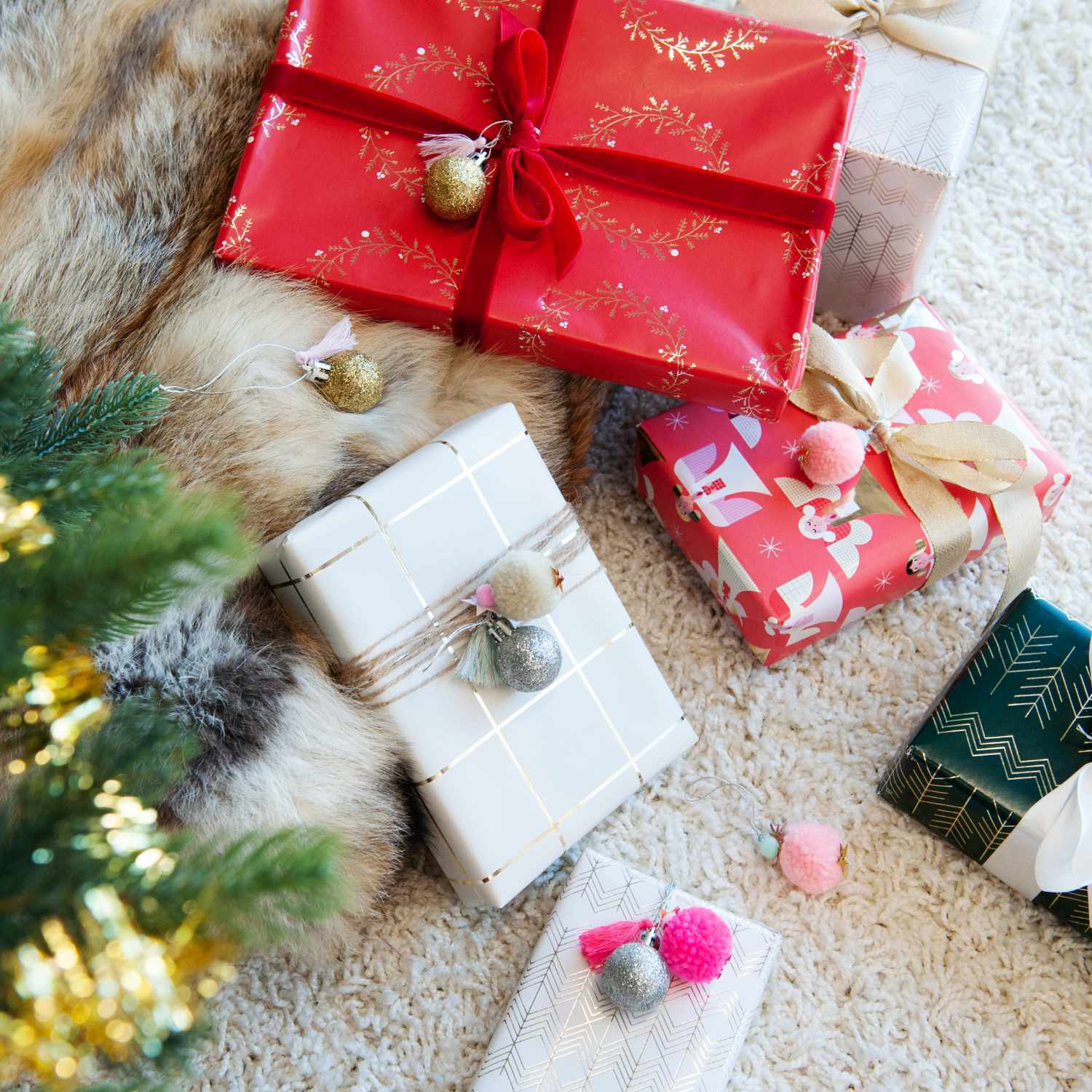 Pompon Kugel Anhänger | Neon Pastell