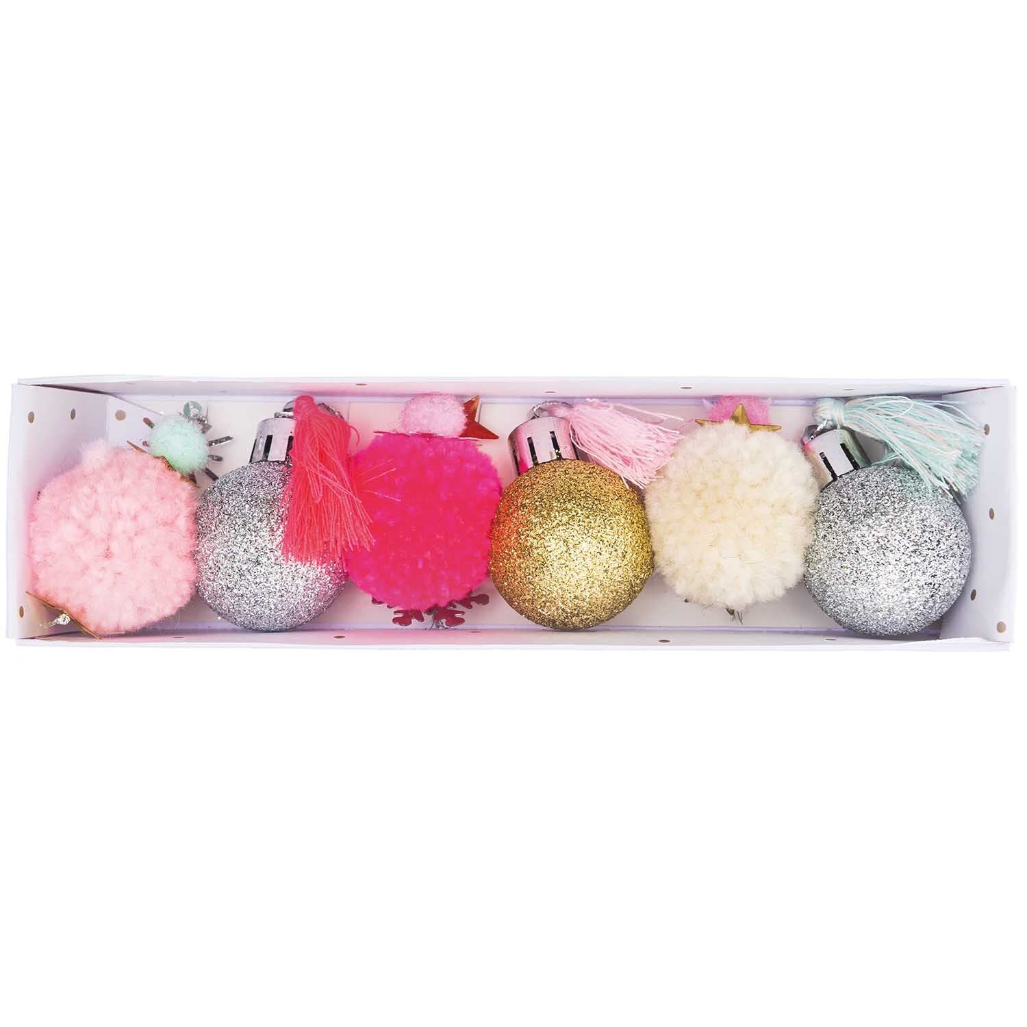 Pompon Kugel Anhänger | Neon Pastell