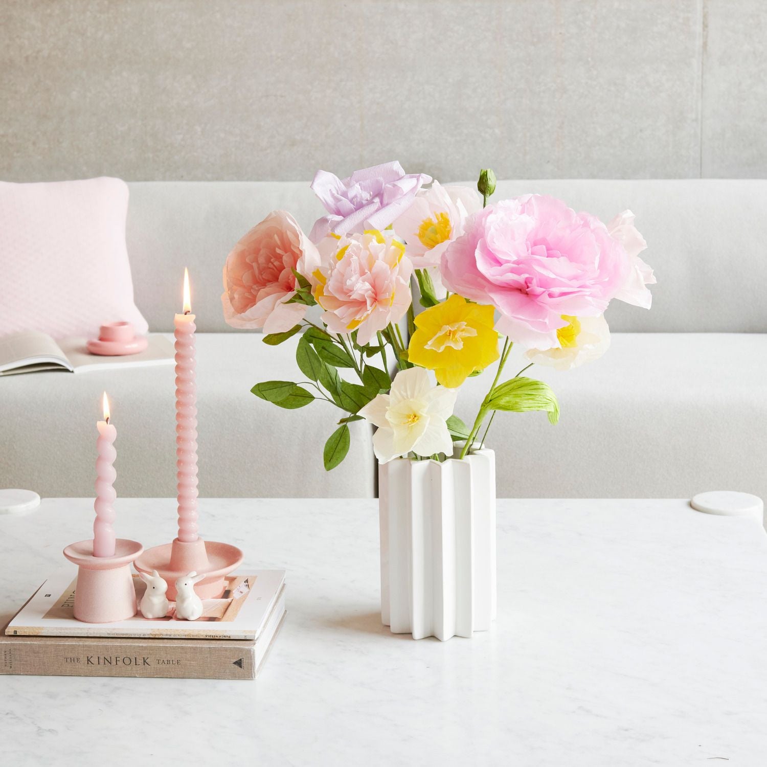 Spiralkerze 18,5cm | Soft Mauve