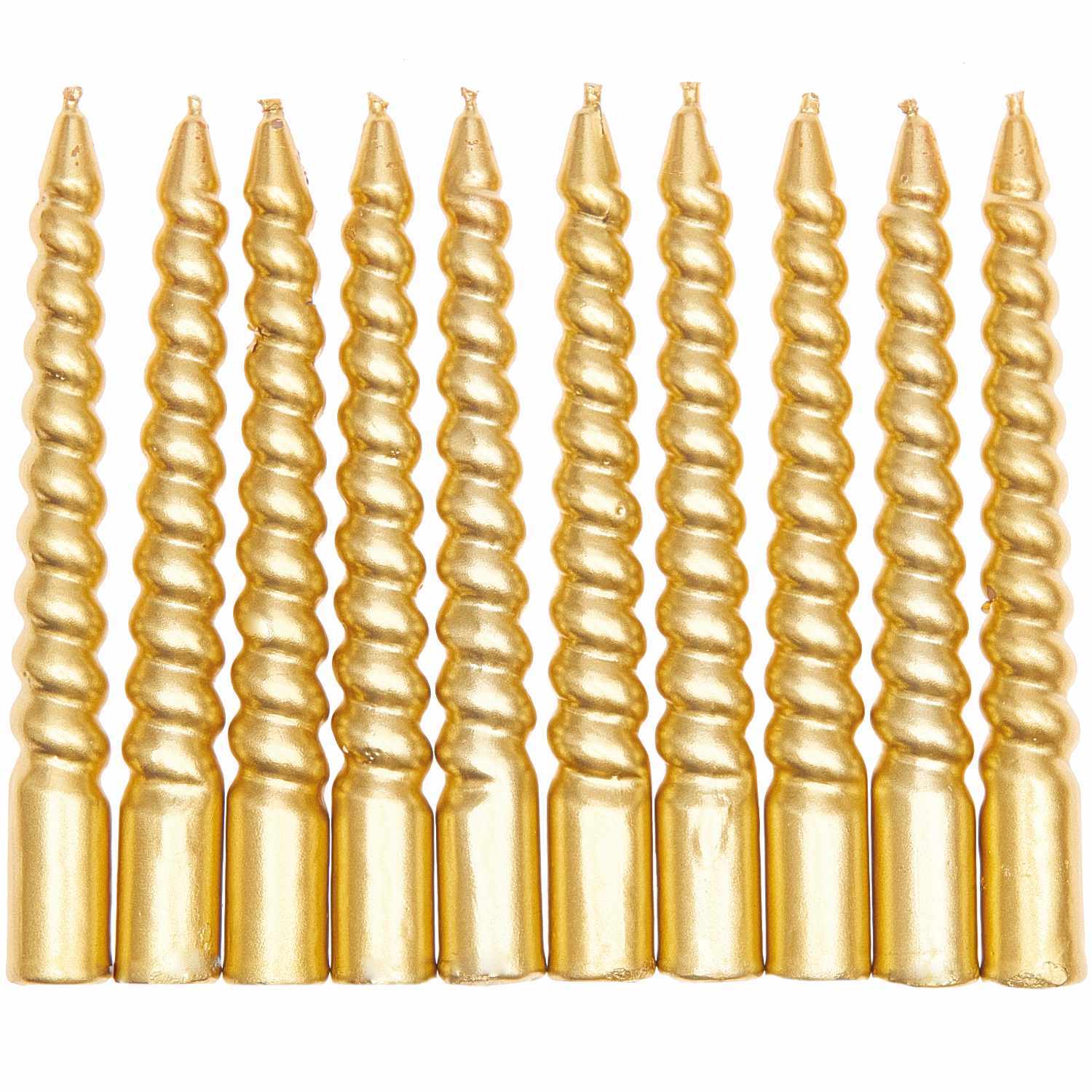 Spiralkerzen 10cm | Gold