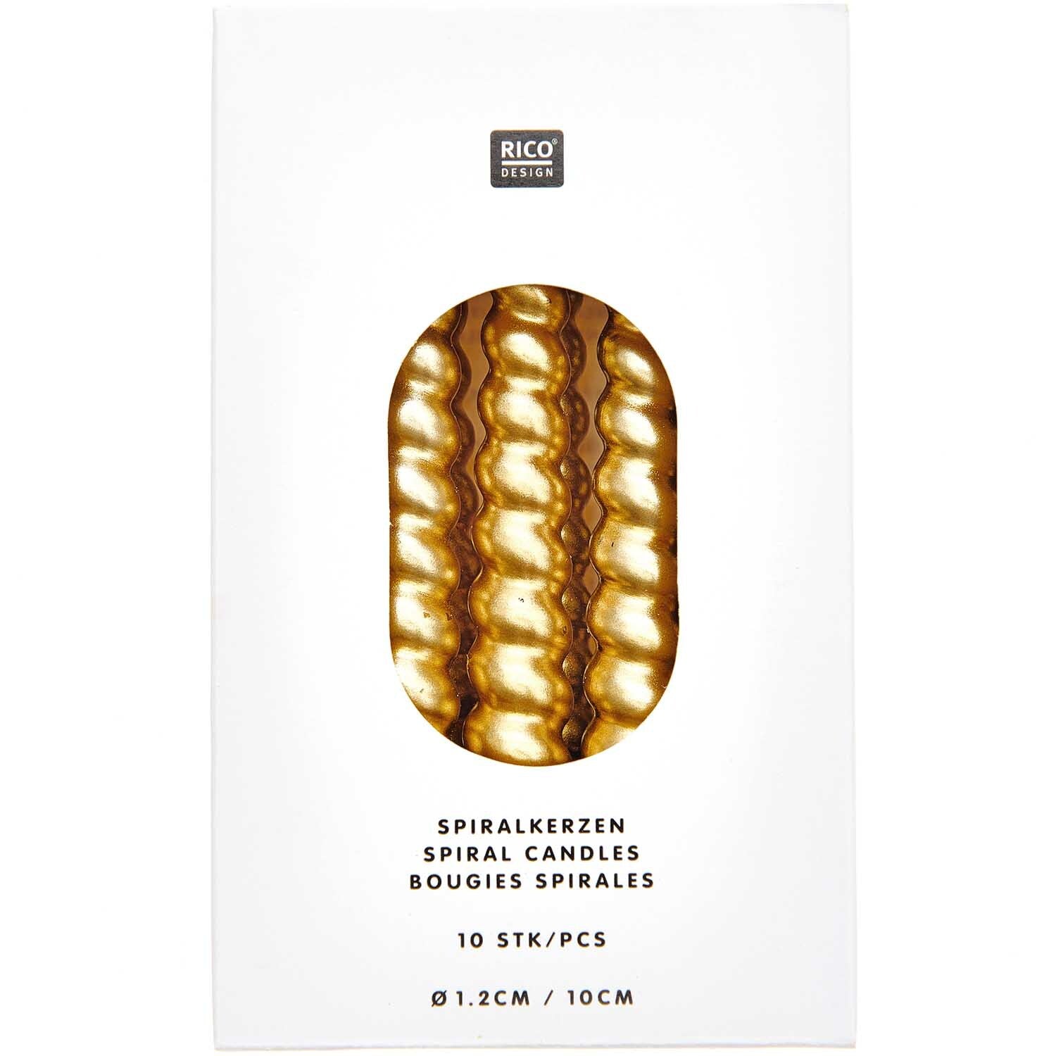 Spiralkerzen 10cm | Gold