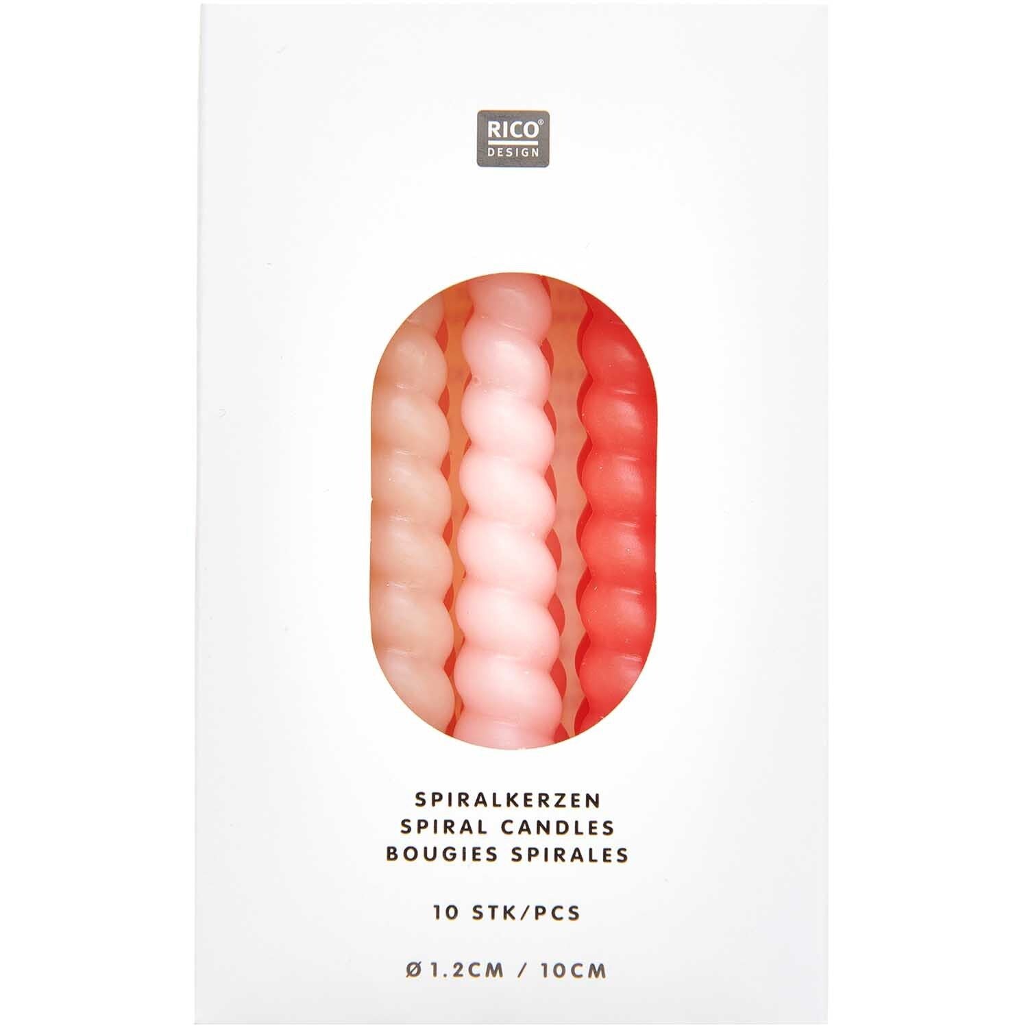 Spiralkerzen Mix 10cm | Smokey Rosa
