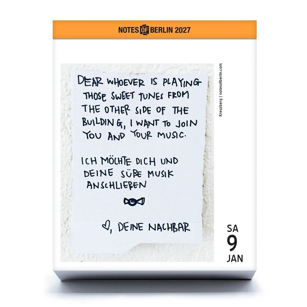 Tagesabreiskalender | Notes Of Berlin 2027